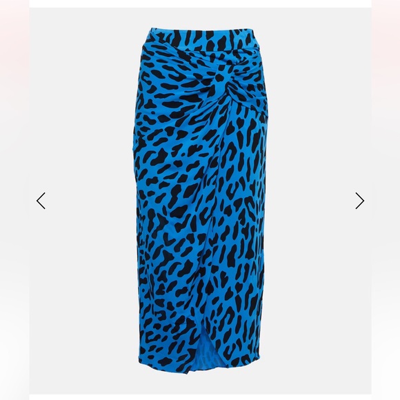 NWT Diane Von Furstenberg Garcel Leopard print midi skirt. Size Large - Picture 2 of 10